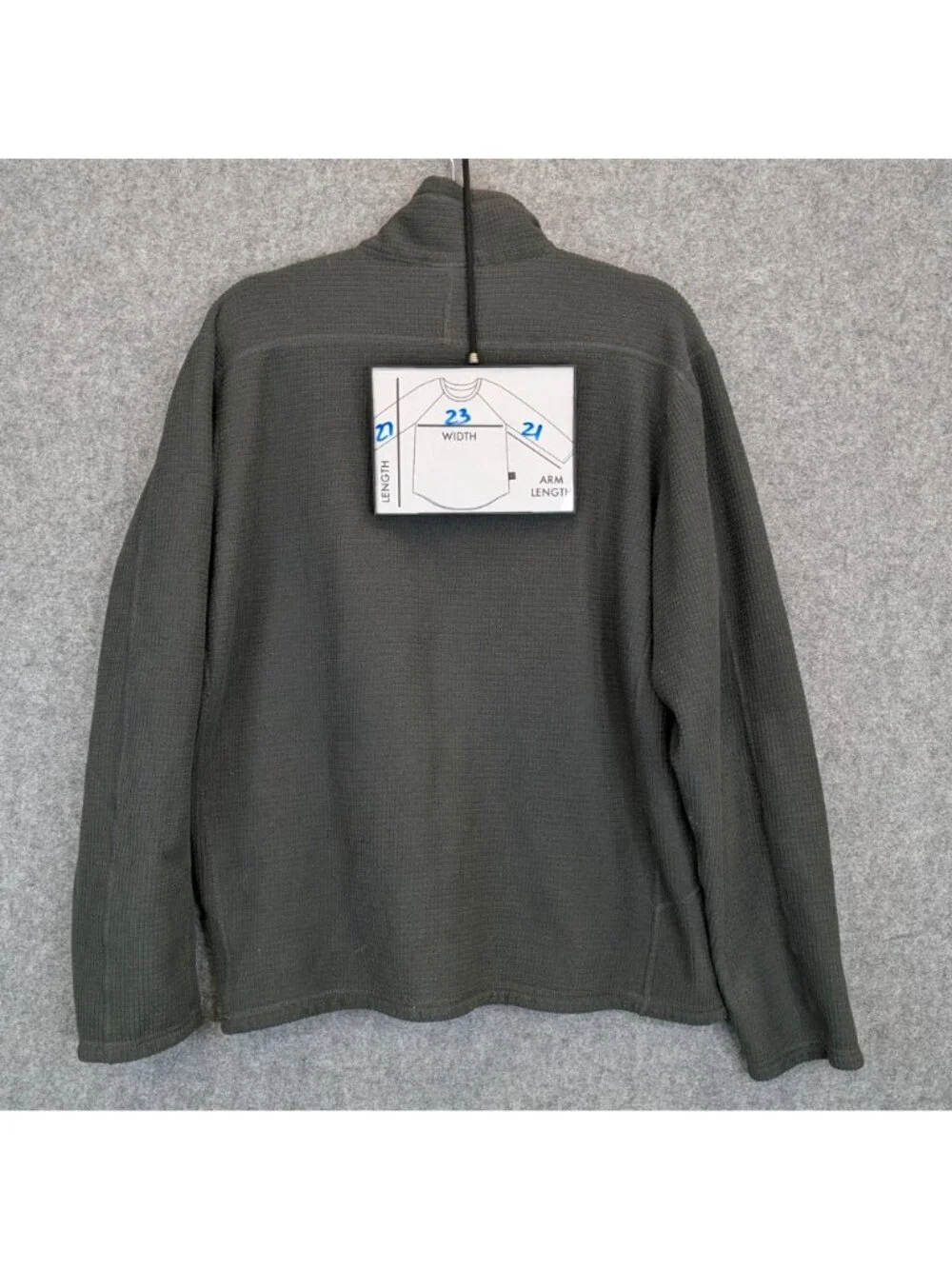 The North Face Cap Rock Mens Large Pullover Gray Textured Half Zip Fleece